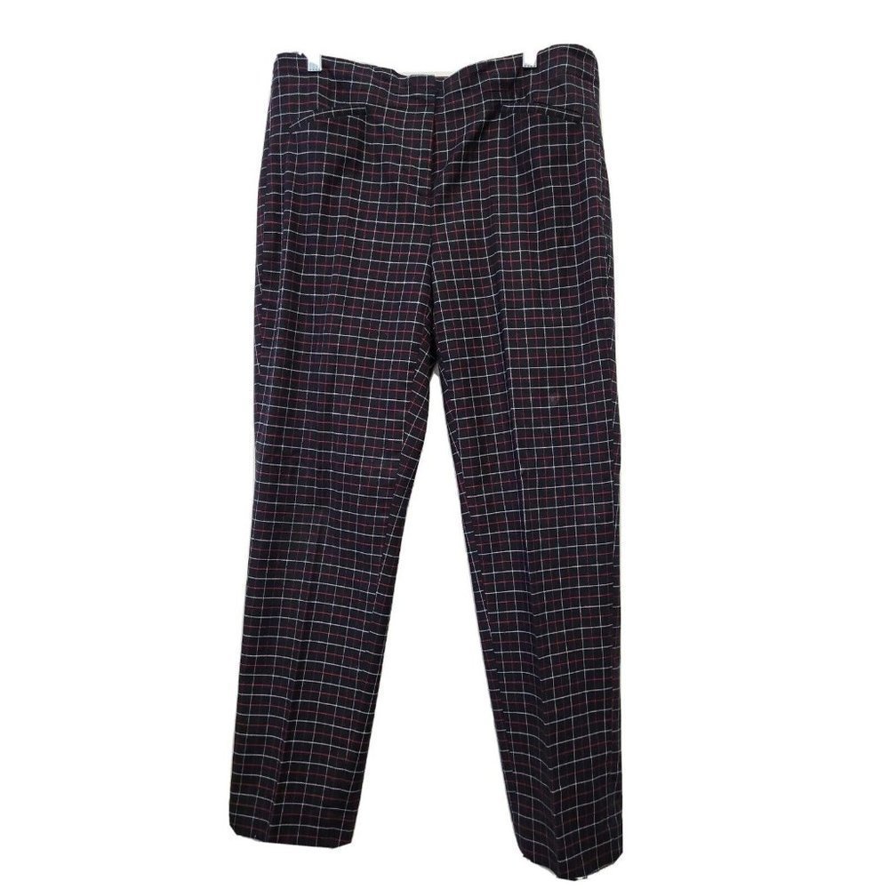 J Jill Taperd Pants Academia Core Size 8 Blue Red White